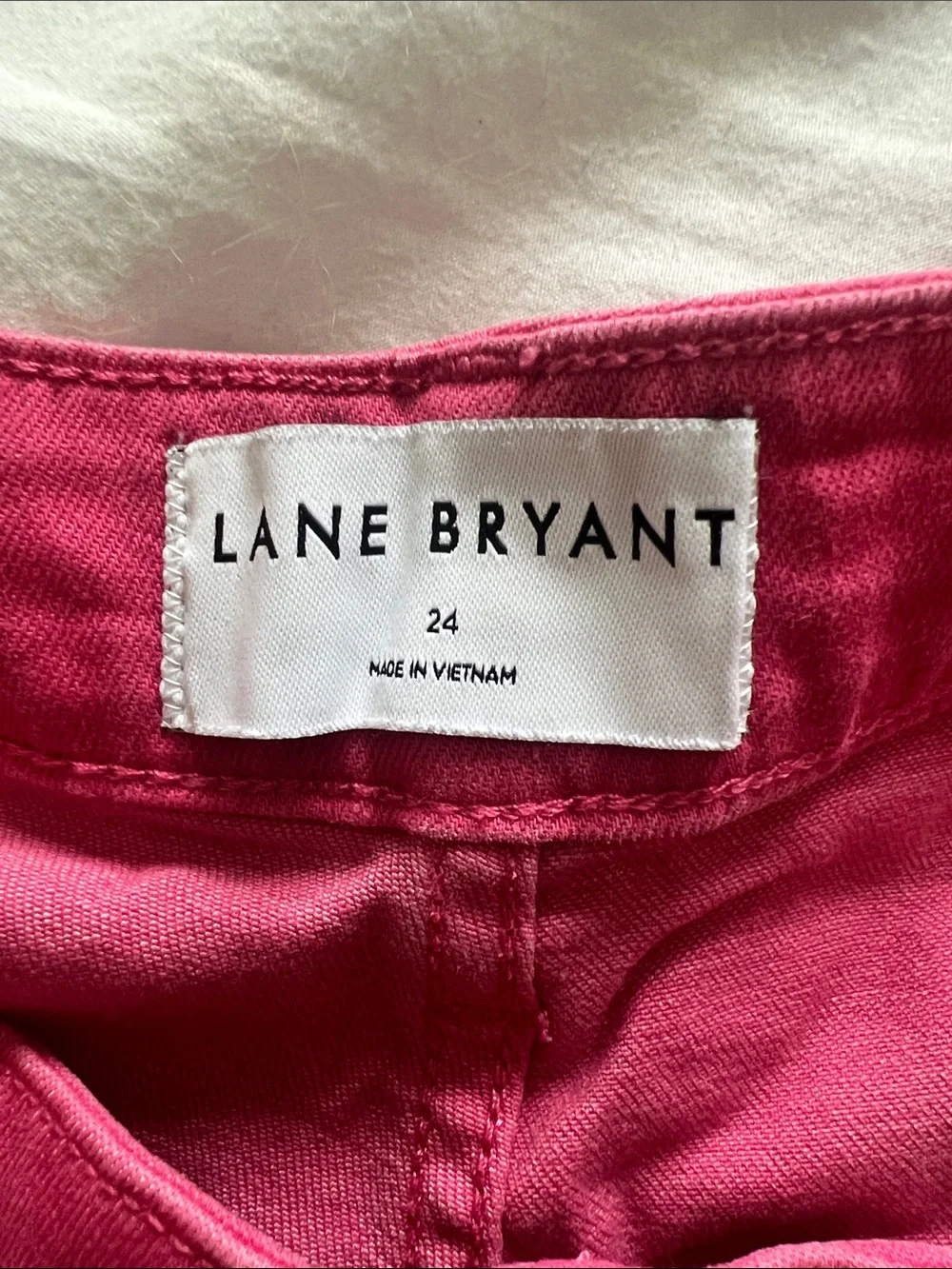 Lane Bryant Bright Pink High-Waist Cotton Blend Shorts